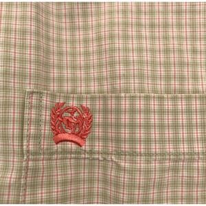 Cinch Western SLEEVELSS Shirt Mens MEDIUM Tan/Beige Plaid Raw Hem Cowboy Rodeo‎